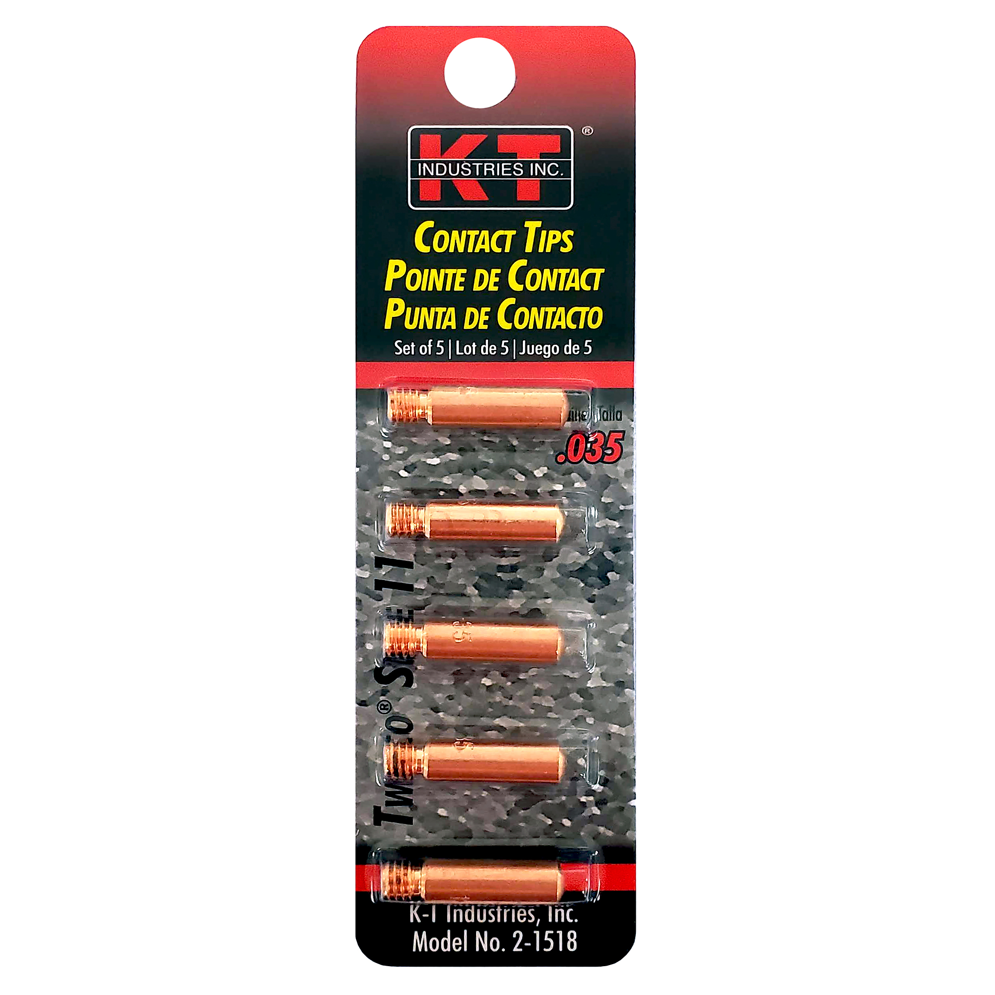 K-T Industries TWECO Style 11 Contact Tips — 0.035in., 5 Pk, Model# 2-1518